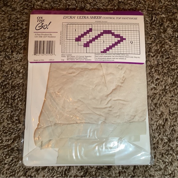 On The Go! ultra ultra sheer control top pantyhose, color off white, size: 2 - Picture 4 of 12